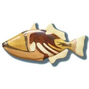    Wood Magnet of a Hawaiian Lagoon Triggerfish