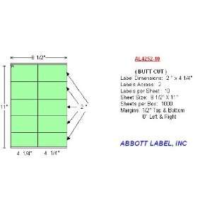  Laser/Ink Jet Labels 4 1/4 X 2 BUTTCUTT /10 per 8 1/2x11 Sheet 