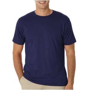 Anvil 490 Organic Ringspun TearAway Fashion Fit T Shirt (Navy, Medium)