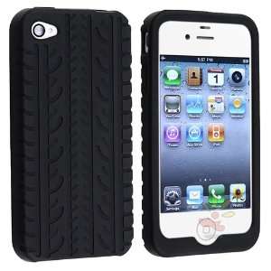   iPhone® 4/4S Skin Case , Black Tire Tread Cell Phones & Accessories