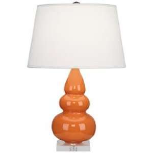 Robert Abbey Triple Orange Glazed Ceramic Table Lamp: Home 