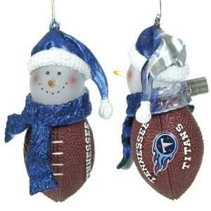 Tennessee Titans NFL Light Up Striped Acrylic Snowman Ornament (5 