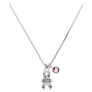   with Paw Prints Animal Rescue Charm Necklace with Light Jewelry