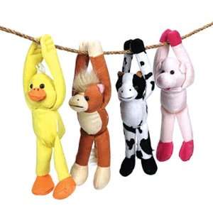  Plush Long Arm Farm Animals (1 dz): Toys & Games