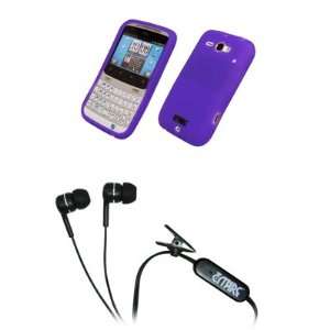  EMPIRE Purple Silicone Skin Case Cover + Stereo Hands Free 