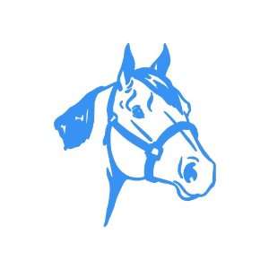  Quarter Horse medium 7 Tall LIGHT BLUE vinyl window decal 