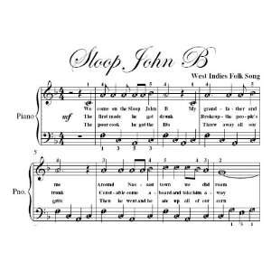  Sloop John B Easy Piano Sheet Music: West Indies Folk 