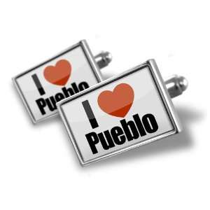 Cufflinks I Love Pueblo region: Colorado, United States   Hand Made 