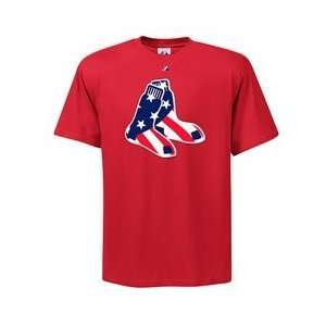  Boston Red Sox Stars and Stripes Logo T Shirt by Majestic 