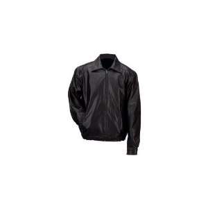 Gianni Collani Black Solid Genuine Leather Bomber Style Mens Jacket 