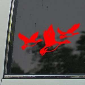  Flying Ducks Duck Lover Hunter Red Decal Window Red 