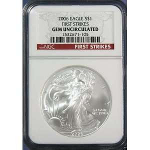   STRIKES AMERICAN EAGLE   NGC GRADED GEM UNCIRCULATED 