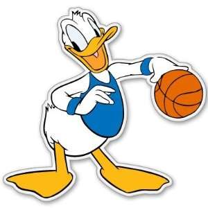  Disney Donald Duck Basketball bumper sticker 4 x 4 