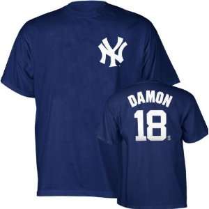  Johnny Damon Navy Majestic Name and Number New York Yankees 