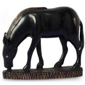  African Horse Sculpture