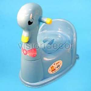   Blue Plastic Swan Children Potty Training Seat Chair: Home & Kitchen