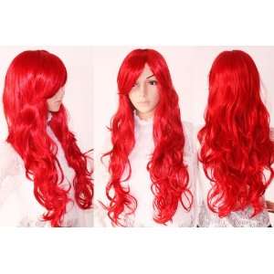   Long Party Wig, Red Wine Wig, Halloween Devil Costume Party Dress