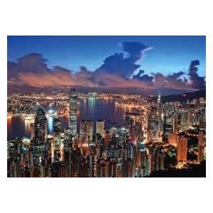 Night in Hong Kong 1000 Piece Mini Puzzle Toys & Games