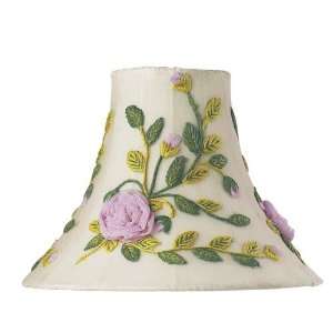  Multi Color Rose Net Flower Medium Lamp Shade: Home 