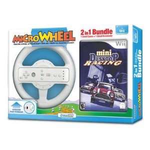  Dreamgear Micro Wheel 2 in 1 Bundle with Mini Desktop Racing 