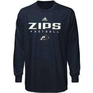  adidas Akron Zips Navy Blue Sideline Long Sleeve T shirt 