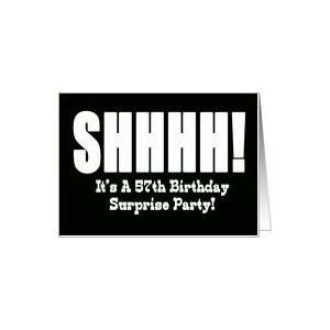  57th Birthday Surprise Party Invitation Card: Toys & Games
