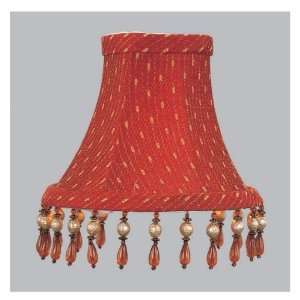  Livex S156 Chandelier Shade Red/Gold Bell Clip Shade with 