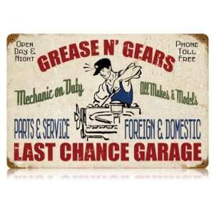   Garage Automotive Vintage Metal Sign   Garage Art Signs: Home