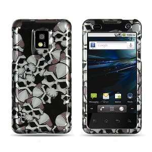  LG Optimus 2x G2X (T Mobile) Black Silver 2D Metal Skulls 