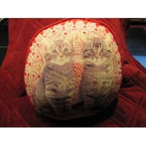 Tabby Kittens Throw Pillow