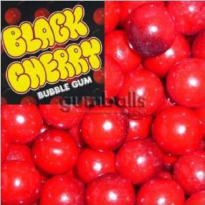 Black Cherry Gumballs   Large  Grocery & Gourmet Food