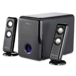  2.1 Portable Speaker System,18 Watts,3.5mm,4 Woofer,Black 