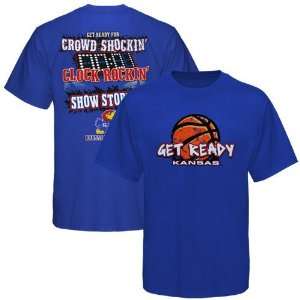   Kansas Jayhawks Royal Blue Show Stoppin Basketball T shirt Sports