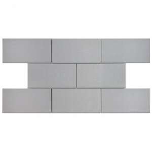com Vulcan Stainless Steel 3 x 6 Inch Metal Over Porcelain Wall Tile 