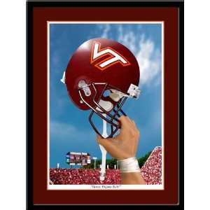  Virginia Tech Victory Helmet Hokies Football Print: Sports 