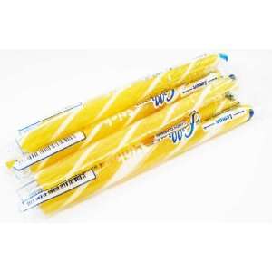 Lemon Yellow & White Old Fashioned Hard Candy Sticks 80 Count Box 
