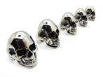 5PCS wholesale lots PUNK smooth skull Mens gothic ring silver 