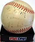 1934 YANKEES TEAM w/ BABE RUTH SIGNED AUTOGRAPHED BASEBALL BALL PSA 