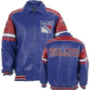  New York Rangers Faux Leather Jacket: Sports & Outdoors