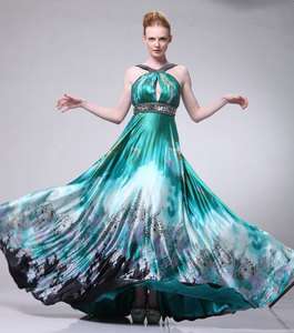   Long Sexy Print Dress Design Formal Prom Homecoming Special Event Gown