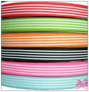   will receive 5 yards 5/8 white grosgrain ribbon with strip printings