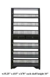 Black Lacquer 6 Sections Bookcase Display Cabinet ss799A  