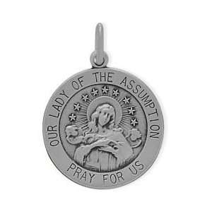  Sterling Silver Our Lady of the Assumption Medal Medallion 