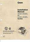 ONAN GENERATOR NHE/NHEL BGE EMERALD III Manuals  Parts Installation or 