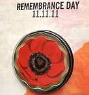 2011 REMEMBRANCE DAY 11.11.11 POPPY FLOWER LIMITED EDITION $5 COIN ON 