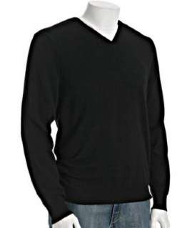 Harrison black cashmere v neck sweater  