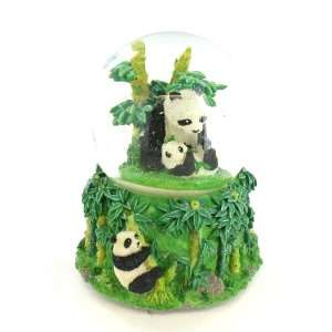 Panda Bear with Bamboo Musical Snow Globe 