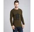 marc by marc jacobs dark brown wool graphic crewneck sweater