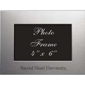  Sacred Heart University   4x6 Brushed Metal Picture Frame 