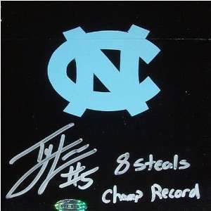 Ty Lawson UNC 6 x 6 Black Court Piece w/ 8 Steals Champ Record 